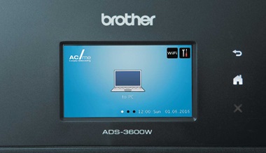 Brother ADS3600W skanner med brukertilpasset berøringsskjerm Custom UI