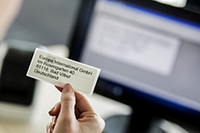 Etikett skrevet med P-touch Editor programvare