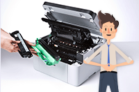 Brother DCP1610W laserskriver med toner